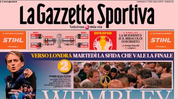 L'apertura de La Gazzetta dello Sport: "Italia, ti Mancio"
