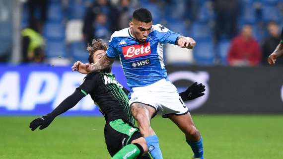 Il Napoli al 94' ritrova la vittoria dopo 64 giorni: Sassuolo battuto 2-1