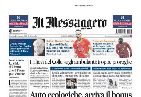 Il Messaggero titola: "La Roma alla prova della Coppa Italia: in palio c'è la Lazio"