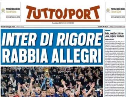 L'apertura di Tuttosport: "Inter di rigore, rabbia Allegri"