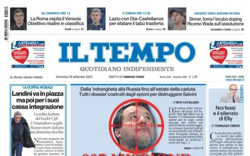 Il Tempo su Lazio e Roma: "Obiettivo risalire la classifica". Torna Castellanos