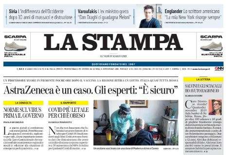 La Stampa: "CR7 abbatte il Cagliari, Lautaro piega il Toro"