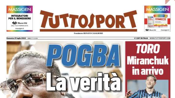 L'apertura di Tuttosport sulla Juventus: "Pogba. La verità"