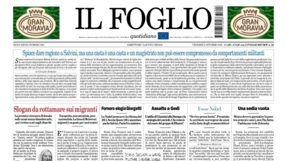 Il Foglio apre con le parole di Lotito: "La Lazio per Expo"