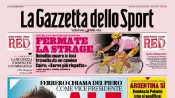 La Gazzetta dello Sport apre su un clamoroso rientro in bianconero: "Ale Juve"