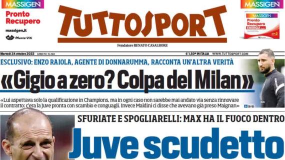 L'apertura di Tuttosport: "Donnarumma via dal Milan? Enzo Raiola accusa i rossoneri"