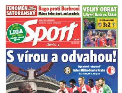 Inter-Slavia, ISport: "Sfida al gigante". E Conte avvisa i suoi