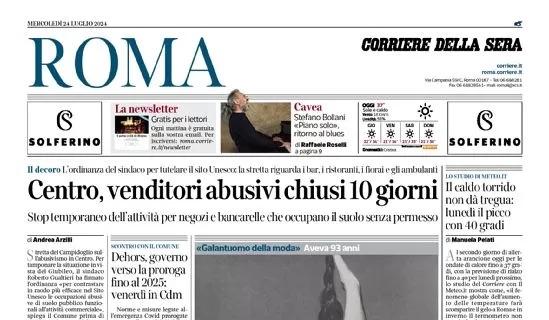 Il Corriere di Roma: "Roma, il video del nuovo stadio. Infortunio Tavares, i tempi dello stop" 