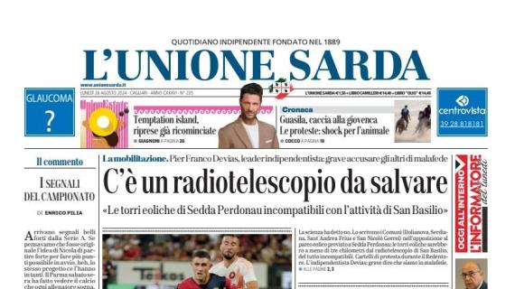 Il Cagliari ospita il Como, L'Unione Sarda carica la squadra rossoblu: "È la tua occasione"