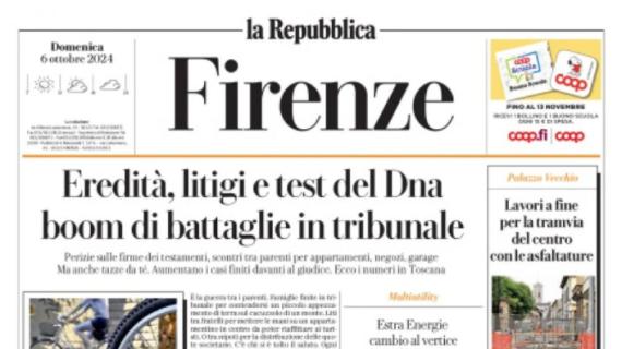 La Repubblica-Firenze: "La Fiorentina all'esame del Milan. Anche Mutu in tribuna"