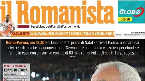 "Cardioparma": la prima pagina de Il Romanista avvisa Ranieri per il lunch match