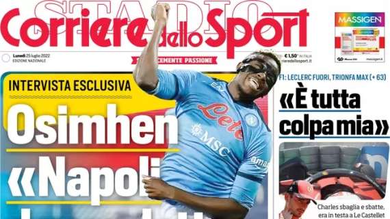 Corriere dello Sport in apertura con Osimhen: "Napoli da Scudetto"