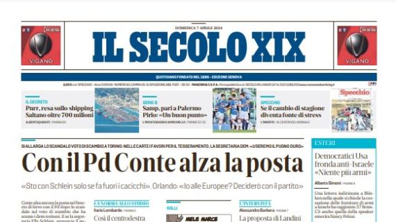 Il Secolo XIX sul match point salvezza Genoa: "Gila nell'Arena"