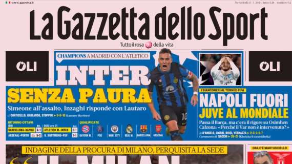 La prima pagina de La Gazzetta dello Sport titola: "Il Milan è ancora di Elliott"