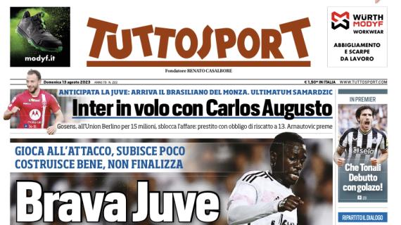 L'apertura di Tuttosport sull'amichevole con l'Atalanta: "Brava Juve. Ma chi segna?"