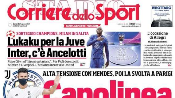 L'apertura del Corriere dello Sport su Cristiano Ronaldo: "Capolinea"