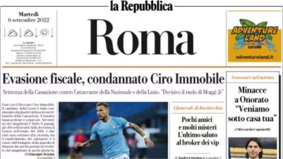 La Repubblica Roma: "Evasione fiscale, condannato Ciro Immobile"