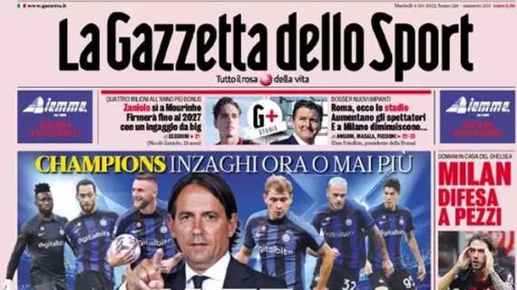 L’apertura odierna de La Gazzetta dello Sport su Inter-Barcellona di stasera: “Fate l’Inter!”