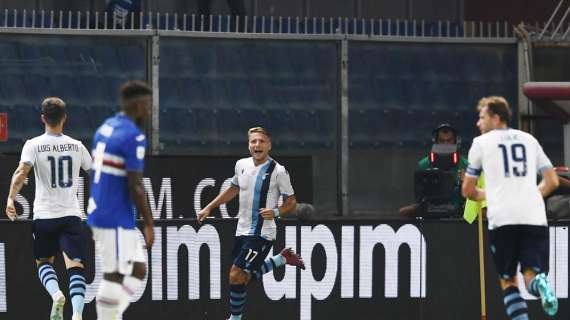 Lazio, ancora Immobile: lancio stupendo di Milinkovic, 3-0 sulla Samp
