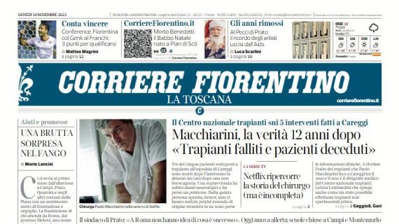 L'apertura del Corriere Fiorentino sui viola impegnati con il Genk: "Conta vincere"
