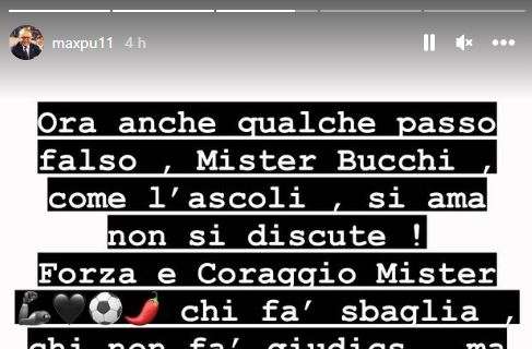 Pulcinelli conferma Bucchi: "Il mister come l'Ascoli si ama e non si discute. Lasciateci lavorare"