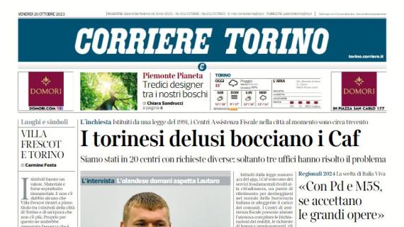 Il Corriere di Torino apre con Schuurs: "Il mio Toro è tradizione, storia e magia"