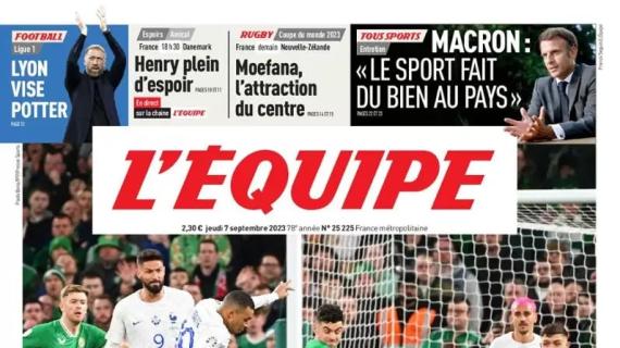 L'Equipe in apertura su Francia-Irlanda di stasera: "Vicini all'obiettivo Euro 2024"