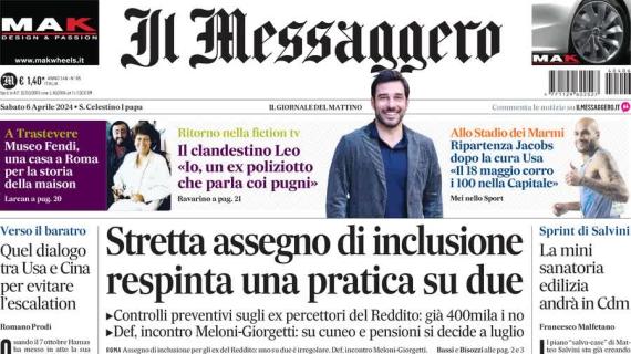 Il Messaggero sulla Roma: "De Rossi, il derby è l'occasione per blindare il futuro"