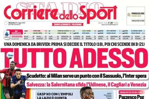 L'apertura del Corriere dello Sport su corsa scudetto e salvezza: "Tutto adesso"