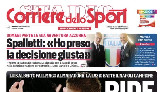 L'apertura del Corriere dello Sport su Napoli-Lazio: "Ride Sarri"