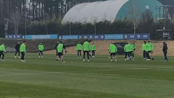 Inter, le immagini della rifinitura: tre assenti nel gruppo. Ad Appiano anche Steven Zhang