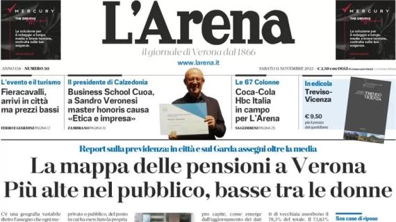 L'Arena: "Sconfitta a Genova, l'Hellas affonda. E trema la panchina di Baroni"