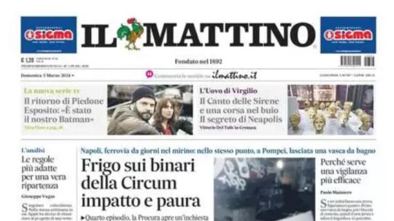 Napoli, Il Mattino titola in prima pagina: "Una notte per tornare Allegri"
