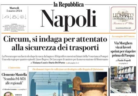 la Repubblica (Napoli) apre sugli azzurri: "Raspadori, l'uomo nuovo. Da rincalzo a protagonista"