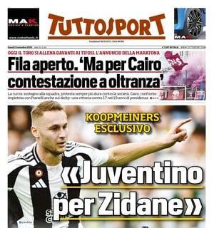 Tuttosport apre la prima pagina con l'intervista a Koopmeiners: "Juventino per Zidane"