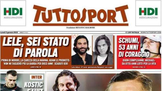Tuttosport in apertura: "Toni: 'Juve, prendi Icardi'"