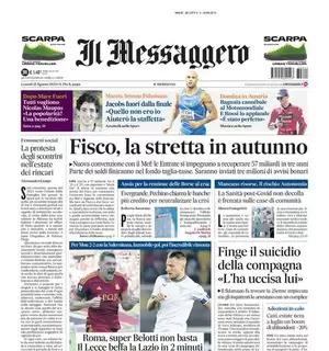 Il Messaggero: "Roma, super Belotti non basta. Il Lecce beffa la Lazio in 2 minuti"