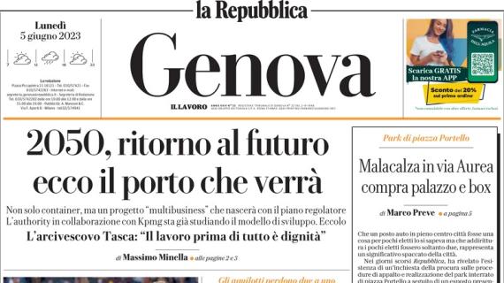 La Repubblica (Genova): "Spezia batticuore ko in extremis a Roma". Ora lo spareggio