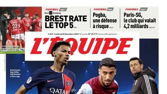 L'Equipe titola oggi in prima pagina sul Lione: "Un mercato più o meno saggio"