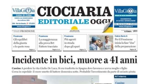 Ciociaria Oggi in apertura: "Frosinone, inizia la fase due della preparazione"