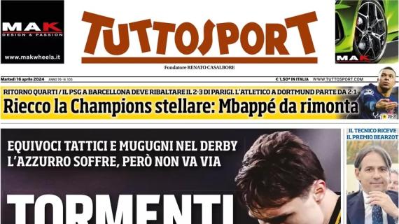 Tuttosport in prima pagina: "Tormenti Chiesa, futuro incerto. Yildiz prenota la 10 di Del Piero"