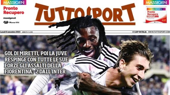 La prima pagina di Tuttosport: "Juve Park. Mercato flop, Pioli confuso: il Milan trema"