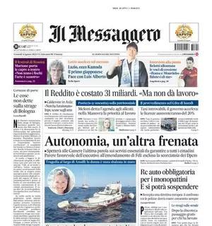 Il Messaggero apre: "Lazio, ecco Kamada. Belotti allontana le voci di cessione"