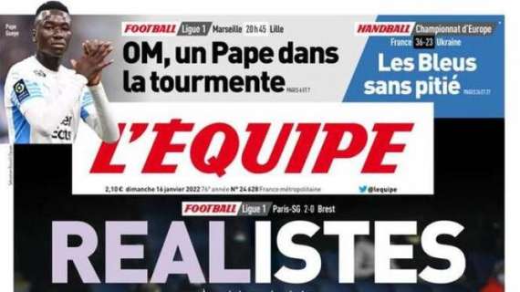 Il Paris Saint Germain batte in scioltezza il Brest, L'Equipe titola: "Realisti"