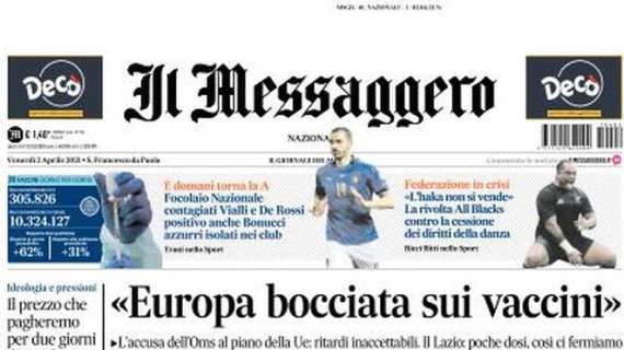 Il Messaggero: "Focolaio Italia, contagiati Vialli e De Rossi. Positivo anche Bonucci"