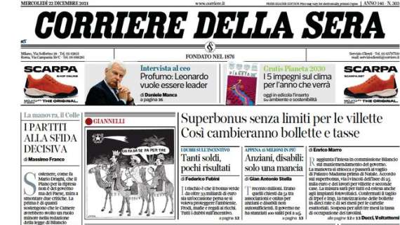 Il Corriere della Sera in apertura sul progetto del dopo San Siro: “La Cattedrale di Milano”