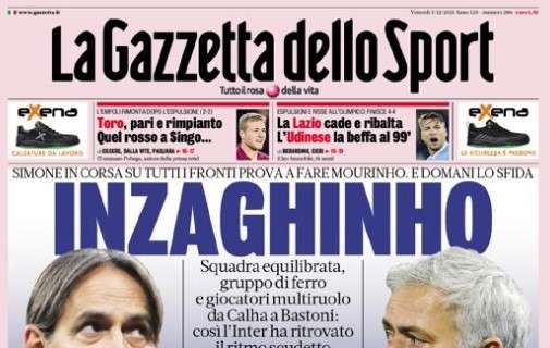L'apertura de La Gazzetta dello Sport sull'Inter: "Inzaghinho"