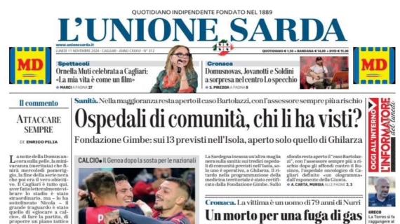 L'Unione Sarda: "Un Cagliari che non molla mai. Dopo la sosta scontro diretto col Genoa"