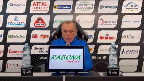 Ascoli, Castori: "Peccato per non essere riusciti a capitalizzare il nostro gioco"