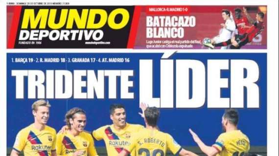 Barça sorpassa Real Madrid, Mundo Deportivo: "Tridente leader"